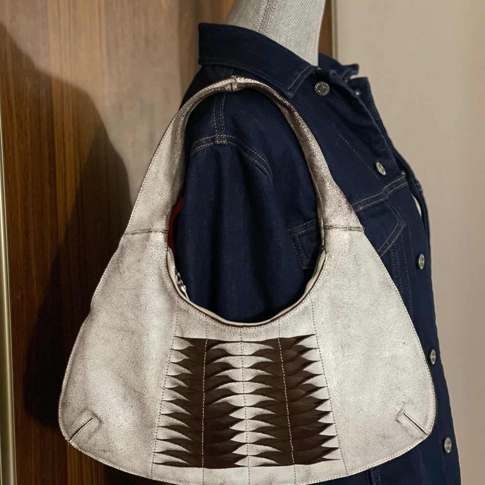 Christopher Kon Leather Washed Baguette